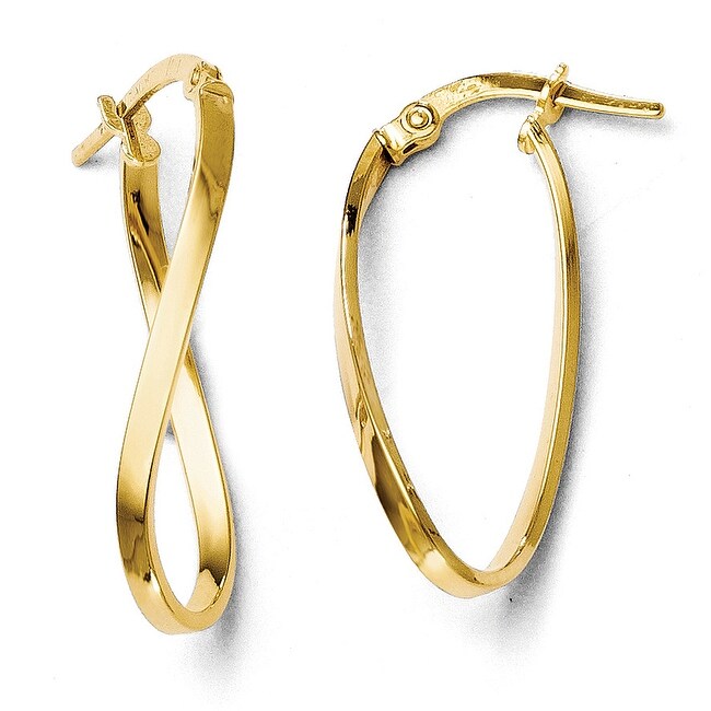 Italian 10k Gold Twist Hoop Earrings